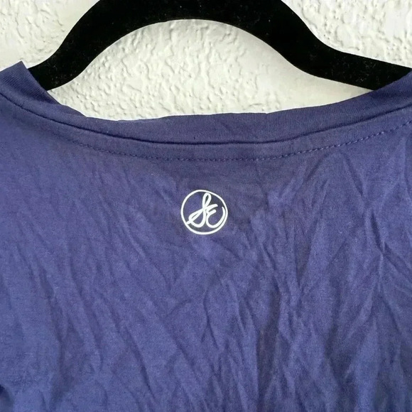 Sam Edelman Women's Cold Shoulder Tee Athletic Blue - Picture 6 of 7